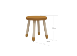 8210047110 Flexa Dreven stolika bez operadla pre deti horicov Dots 06